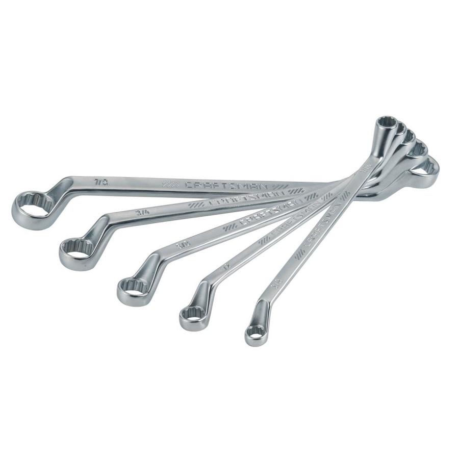 CRAFTSMAN 5-piece Standard (SAE) Offset Box End Wrench Set in the ...