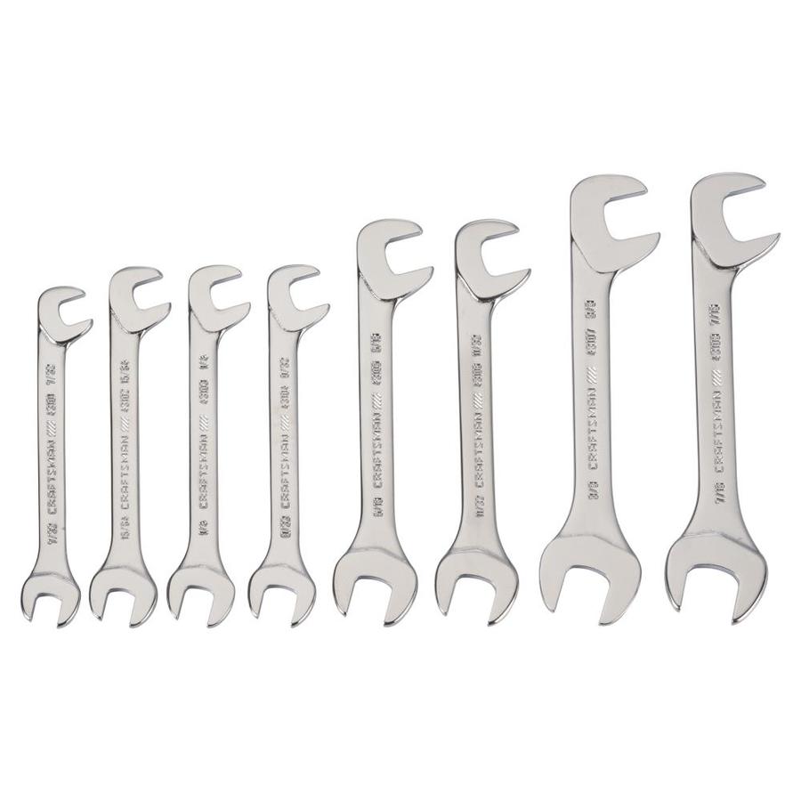 CRAFTSMAN 8-piece Standard (SAE) Open End Wrench Set in the Combination ...