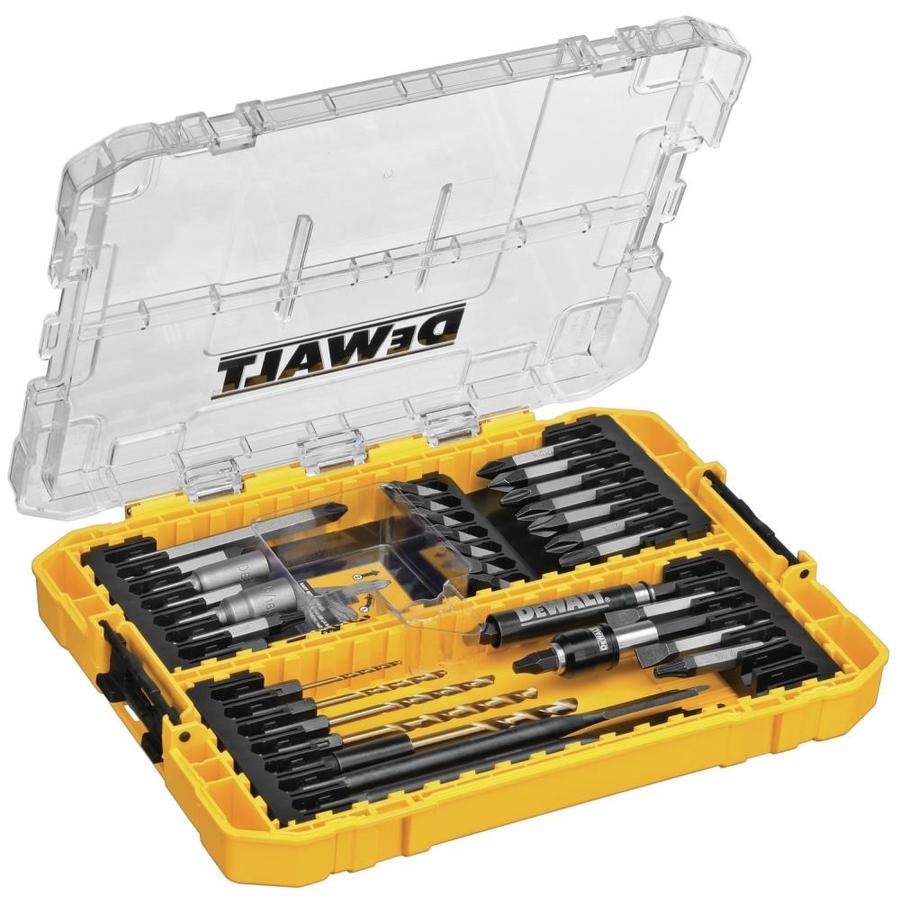 DEWALT Tough Grip 35-Piece Titanium Hex Shank Screwdriver Bit Set in ...