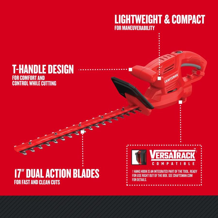 CRAFTSMAN 17-in Corded Electric Hedge Trimmer in the Corded Electric ...