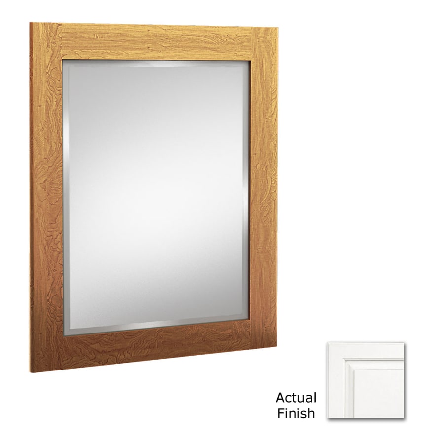 KraftMaid 24-in Dove White Rectangular Bathroom Mirror at ...