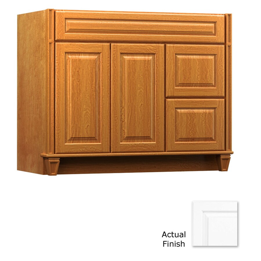 KraftMaid 42in Dove White Bathroom Vanity at