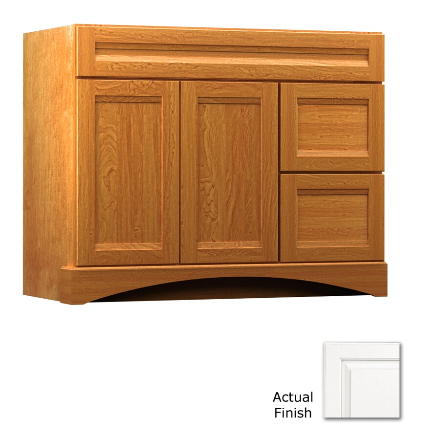 KraftMaid 42in Dove White Bathroom Vanity at