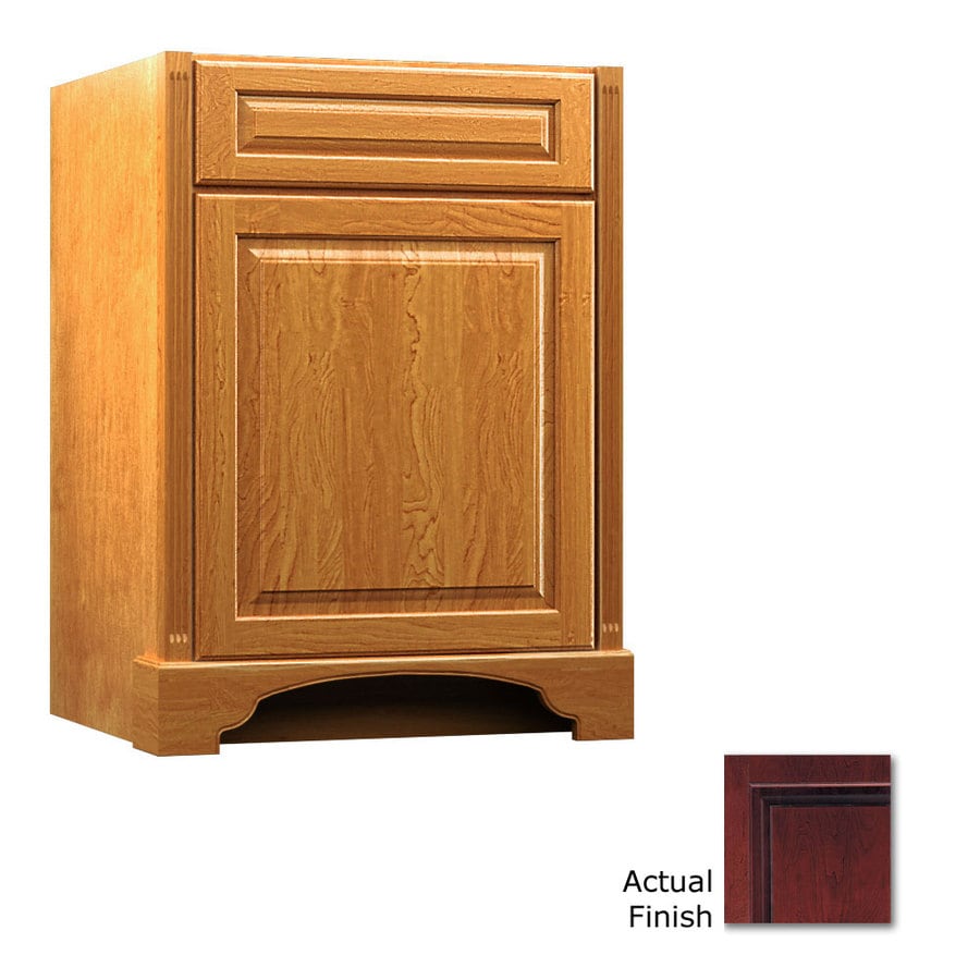 KraftMaid Savoy Montclair 24-in Cabernet Bathroom Vanity ...