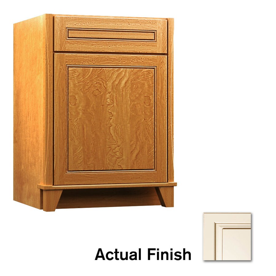 KraftMaid 24in Canvas with Cocoa Glaze Bathroom Vanity at