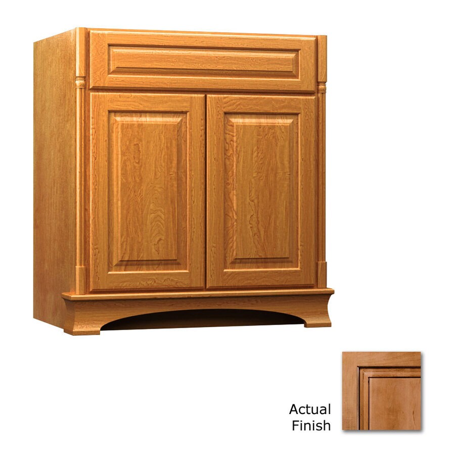 KraftMaid 30in Ginger with Sable Glaze Bathroom Vanity at