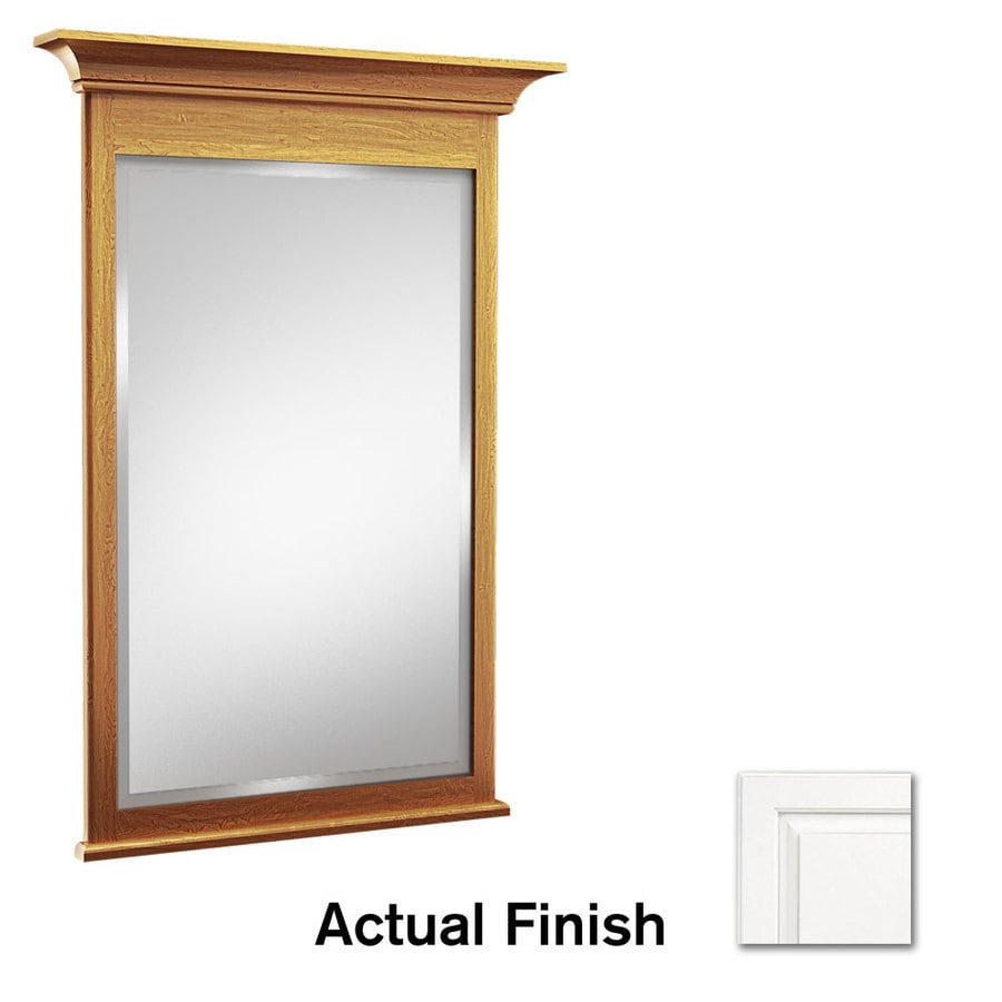 shop kraftmaid 48-in white rectangular bathroom mirror at lowes