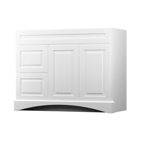 Bathroom Vanities Without Tops At Lowes Kraftmaid 42 In White Bathroom Vanity Cabinet