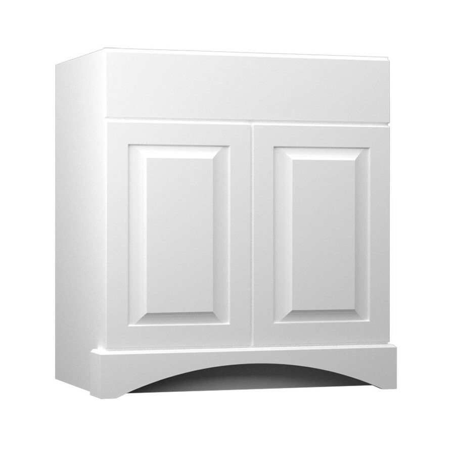 KraftMaid 36in White Bathroom Vanity at