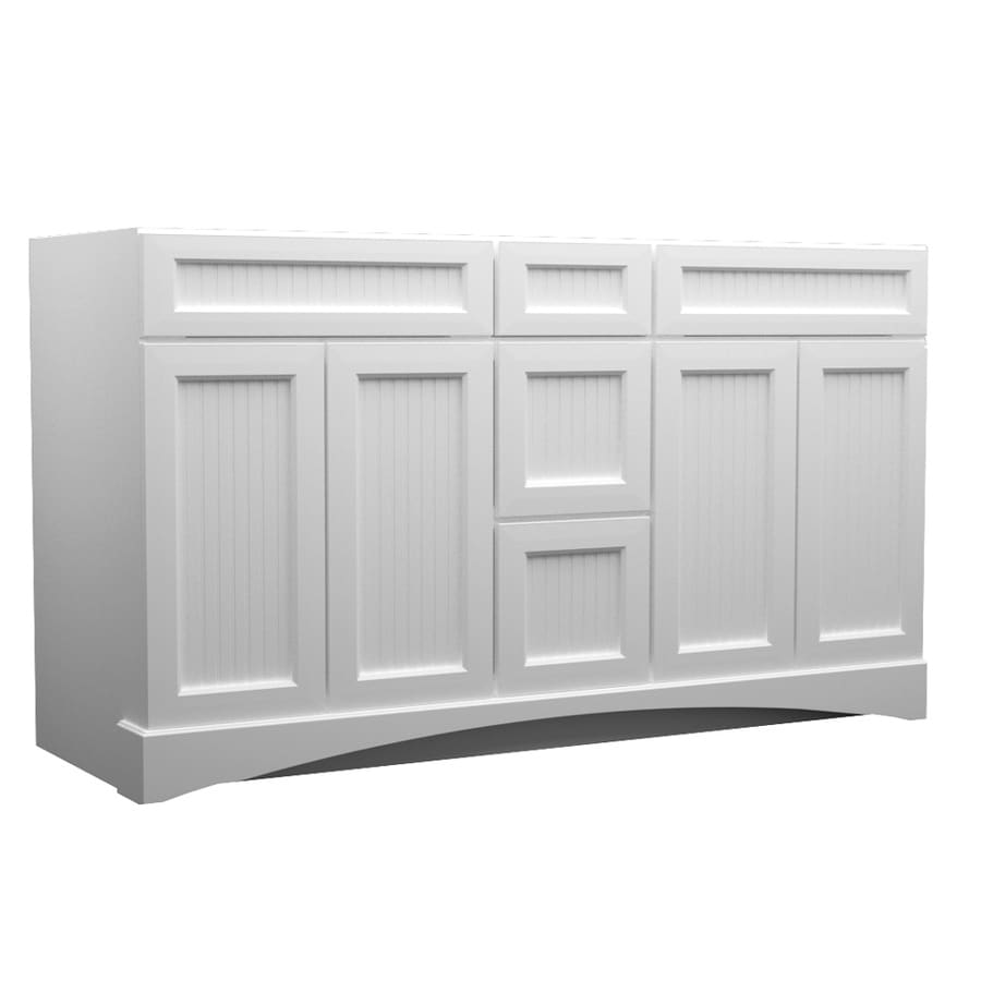 Kraftmaid 60 In White Bathroom Vanity Cabinet At Lowes Com