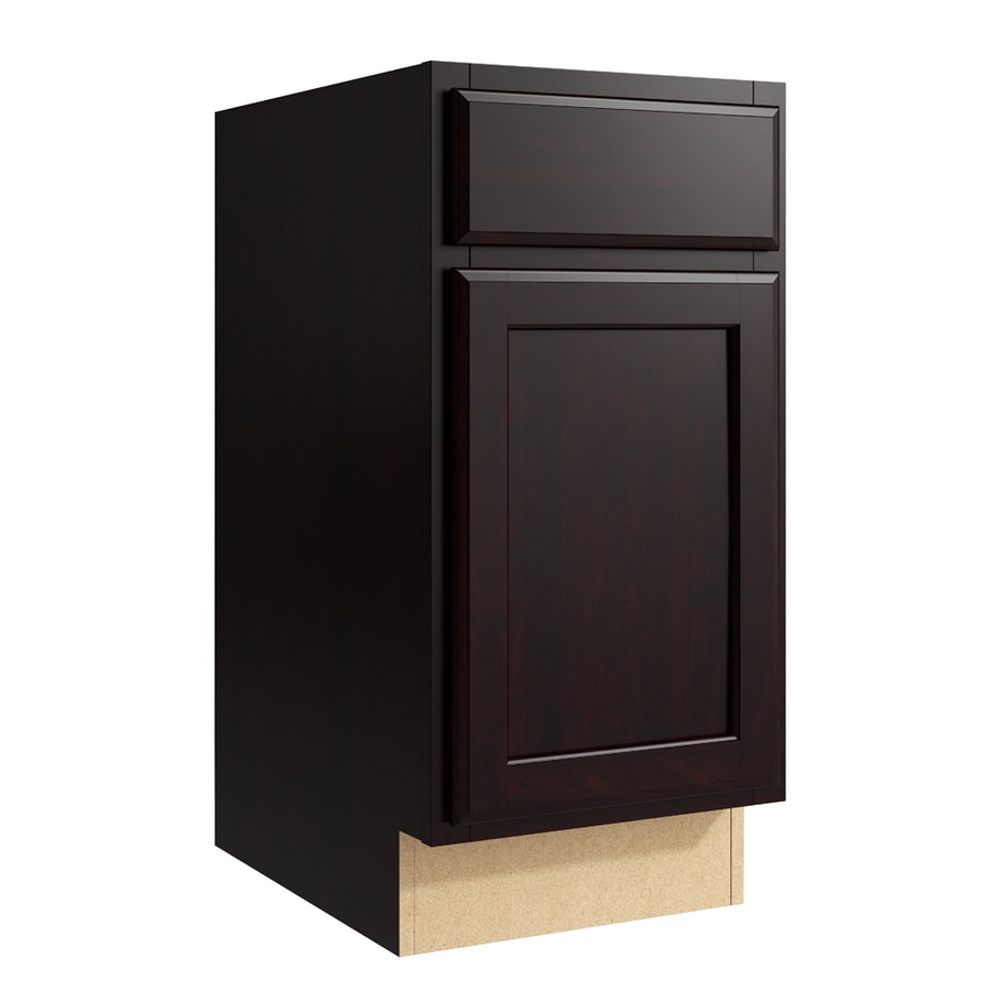 KraftMaid Momentum Kingston 15in Kona Bathroom Vanity at