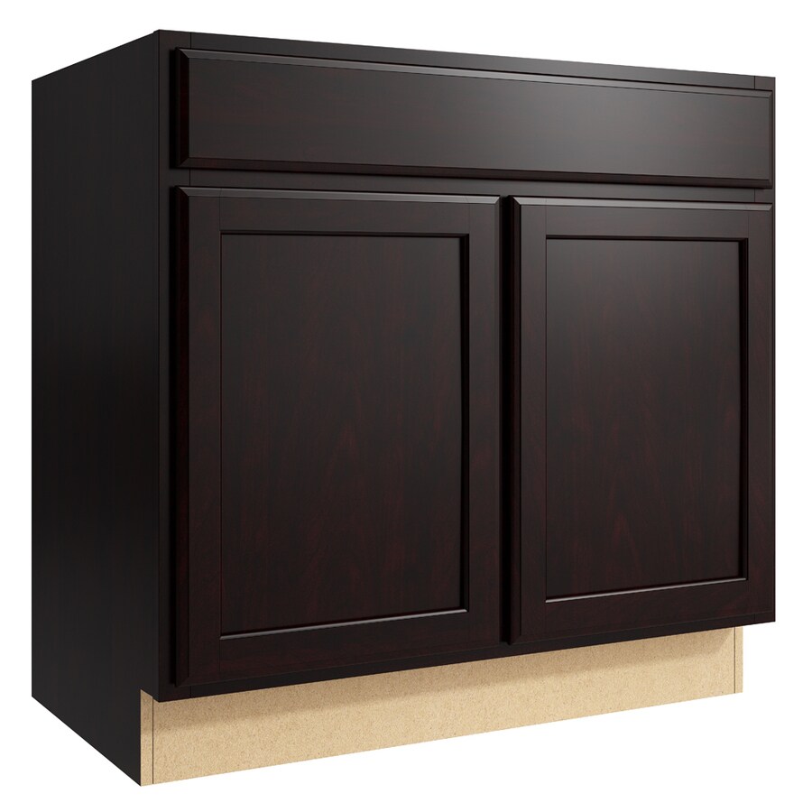 KraftMaid Momentum Kingston 36in Kona Bathroom Vanity at
