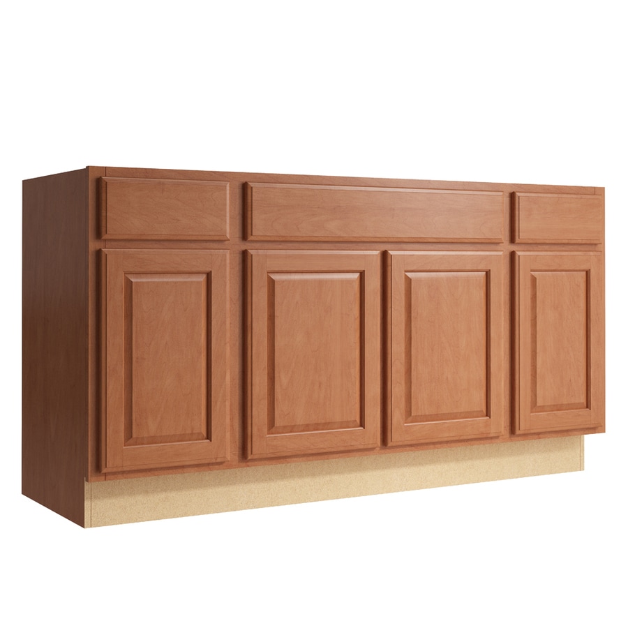 KraftMaid Momentum Settler 60in Hazelnut Bathroom Vanity at