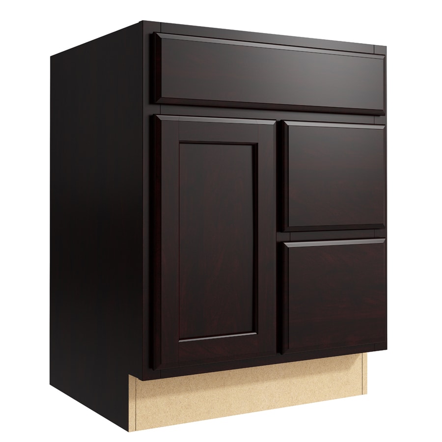 KraftMaid Momentum Kingston 24in Kona Bathroom Vanity at
