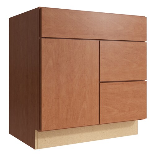 KraftMaid Momentum Frontier 30in Hazelnut Bathroom Vanity in