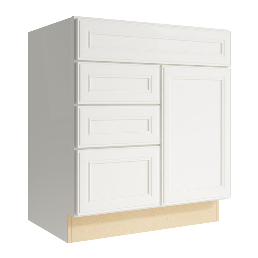 KraftMaid Momentum Bellamy 30-in Cotton Bathroom Vanity Cabinet