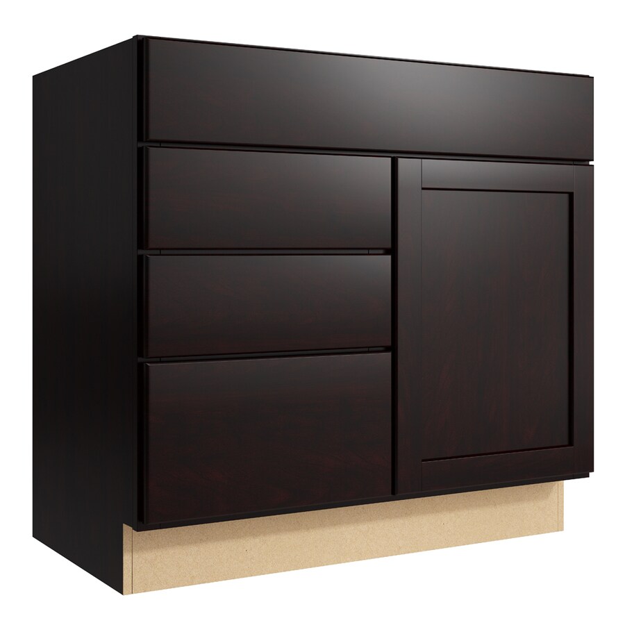 KraftMaid Momentum Paxton 36-in Kona Bathroom Vanity Cabinet at Lowes.com