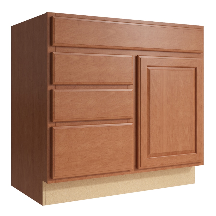 KraftMaid Momentum Settler 36in Hazelnut Bathroom Vanity at