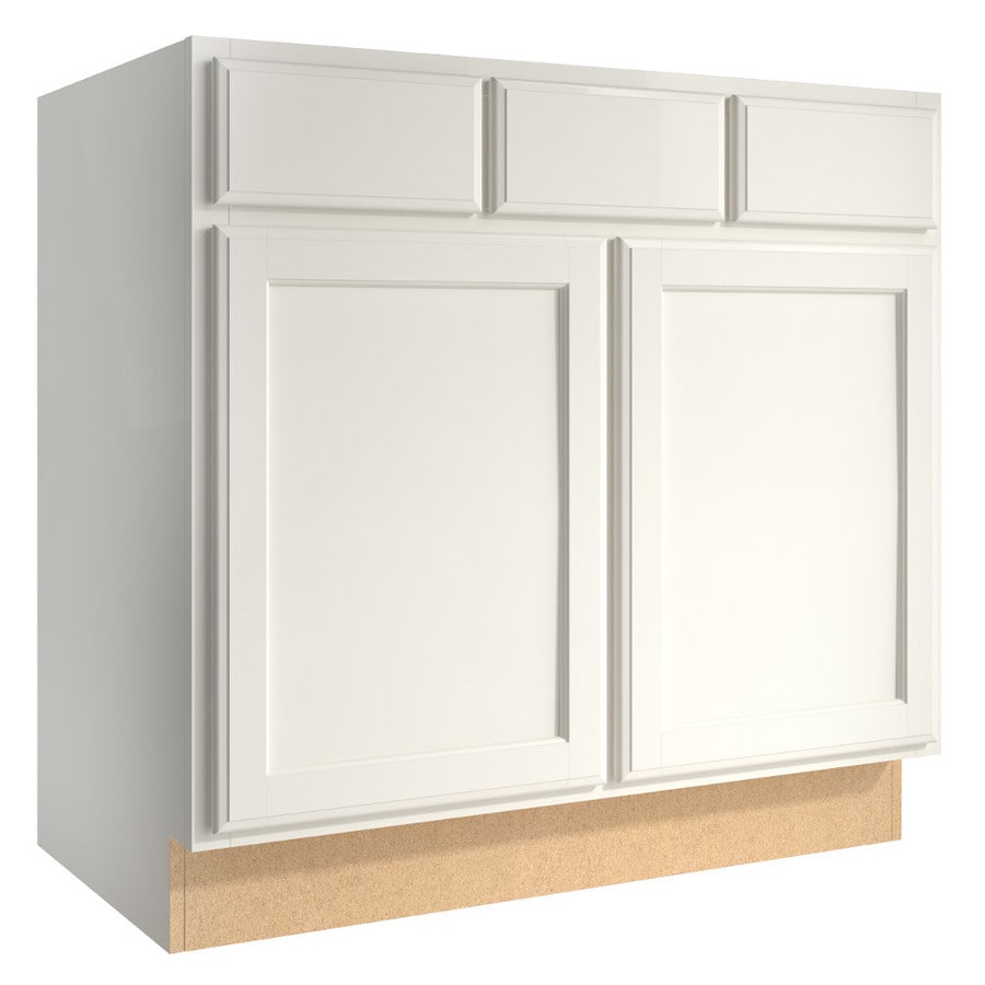 KraftMaid Momentum Kingston 36-in Cotton Bathroom Vanity Cabinet at ...