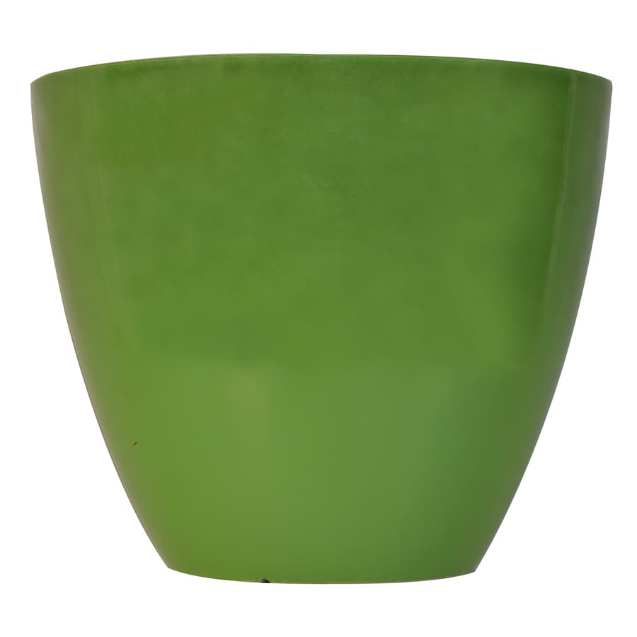 Allen + roth 21.38in x 17.99in Lime Green Plastic Planter at