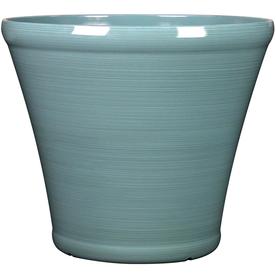 Pots Planters At Lowes Garden Treasures 14 13 In W X 12 9 H Spa Blue Resin Planter