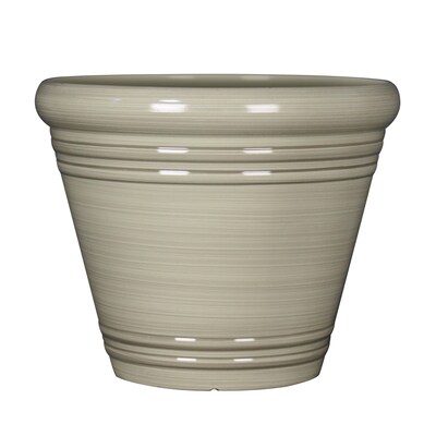 Garden Treasures 16 3 In W X 14 37 H Beige Resin Planter
