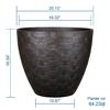 Allen + roth 19.02-in W x 16.59-in H Rust Resin Planter at Lowes.com