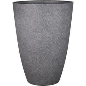 Pots Planters At Lowes Allen Roth 15 12 In W X 21 61 H Grey Resin Planter