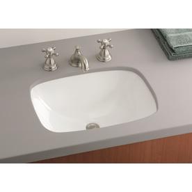 Kohler Verticyl White Undermount Rectangular Bathroom Sink