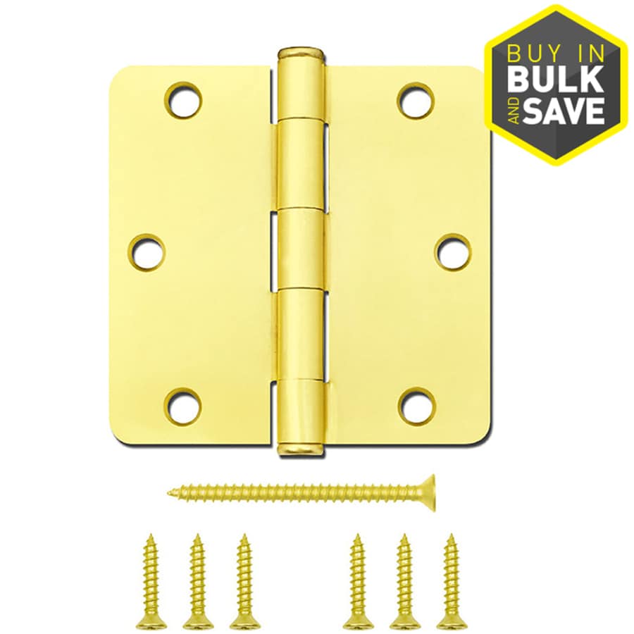 Gatehouse 31/2in Satin Brass 1/4in Radius Mortise Door Hinge in the