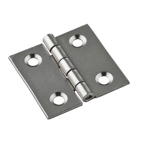 Gatehouse 1-in Satin Nickel Square Mortise Door Hinge (4-Pack) in the ...