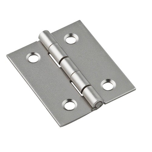 Gatehouse 11/2in Satin Nickel Mortise Door Hinge (2Pack) in the Door