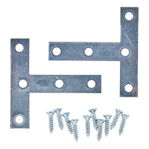 National Hardware 3-in x 3-in x 3-in Steel T Plate Bracket (2-Pack) in ...