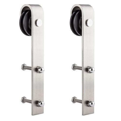 National Hardware Satin Nickel Interior Top Mount Barn Door Kit in the