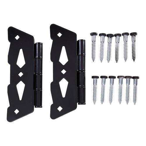 National Hardware 2Pack 413/16in Black Gate Hinge in the Gate