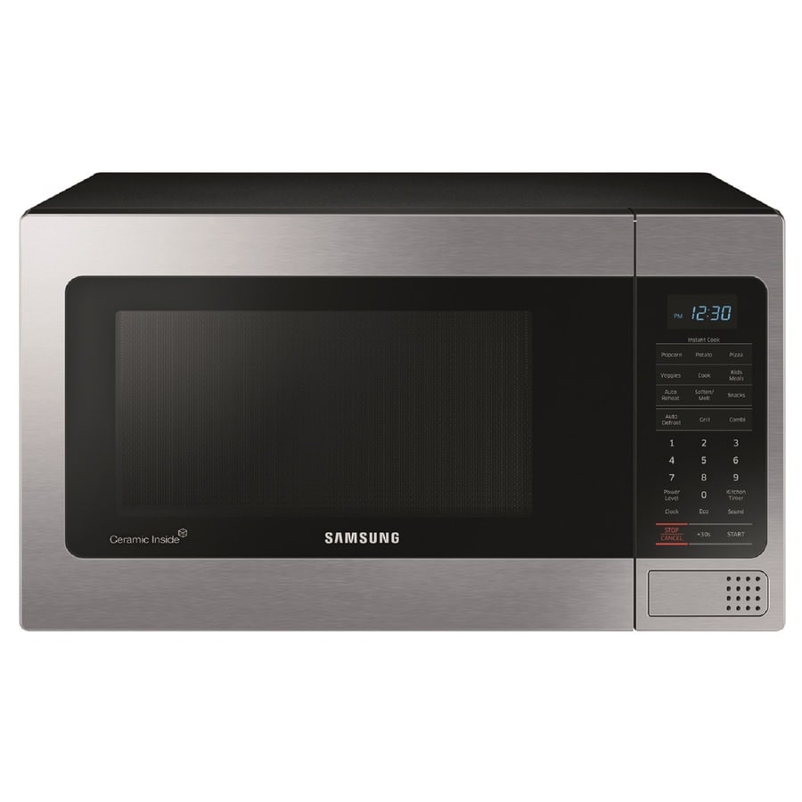 Samsung 1 1 Cu Ft 1000 Countertop Microwave Stainless Steel At