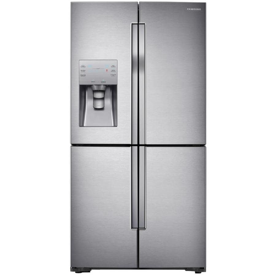 smasung 4 door black stainless steel refrigerator