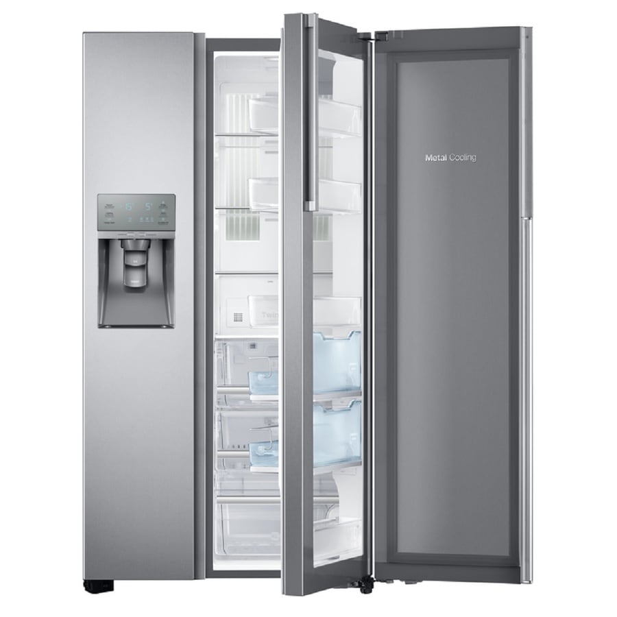 Samsung Food Showcase 29.5-cu ft Side-by-Side Refrigerator with Ice Maker (Stainless Steel 