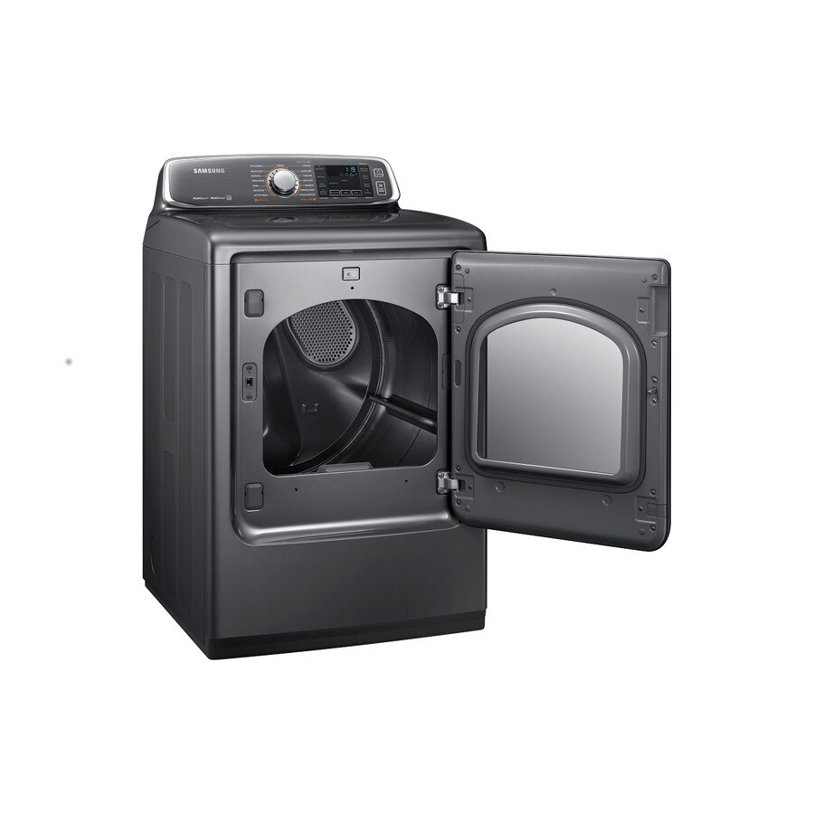 Samsung Reversible Side Swing Door Steam Cycle Gas Dryer (Platinum