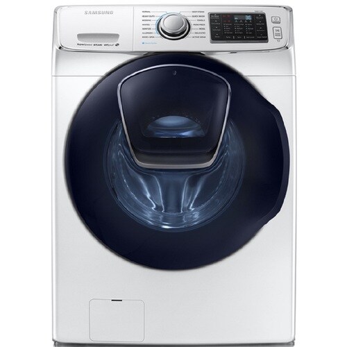 Samsung Addwash 4 5 Cu Ft High Efficiency Stackable Front Load Washer White Energy Star At Lowes Com