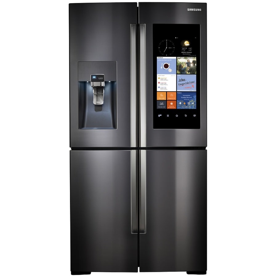 Refrigerator at Lowe's: Counter Depth & French Door Refrigerators - Samsung Family Hub 22.1-cu ft 4-Door Counter-Depth French Door Refrigerator