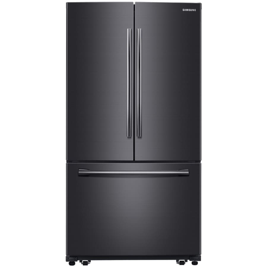 25 5 Cu Ft French Door Refrigerator With Ice Maker Fingerprint Resistant Black Stainless Steel Energy Star