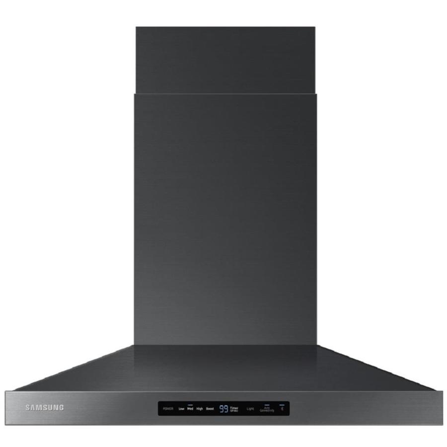 Stainless Steel Mount Range Hood samsung 30 in ducted fingerprint resistant black stainless steel wall mounted range hood common 30 inch actual 30 in