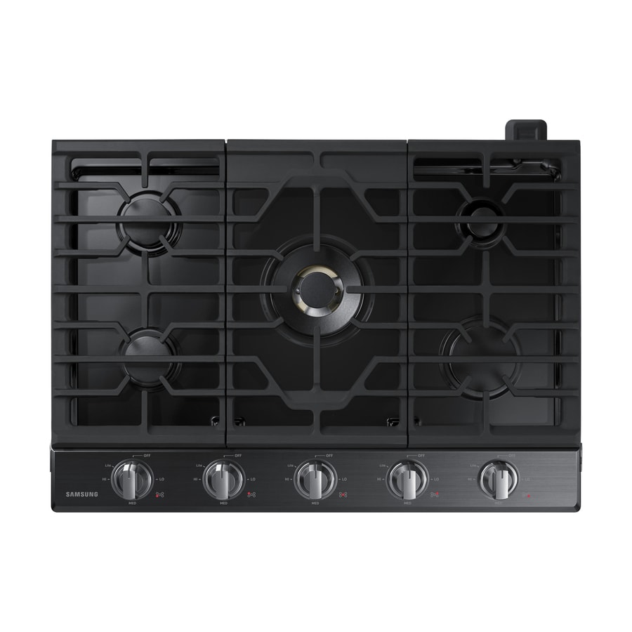 Samsung Premium Plus 5-Burner Gas Cooktop (Black Stainless Steel Black Stainless Steel Gas Cooktop 36 Inch