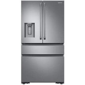 Samsung 22.7-cu ft 4-Door Counter-Depth French Door Refrigerator with Ice Maker (Fingerprint-Resistant Stainless steel) ENERGY STAR
