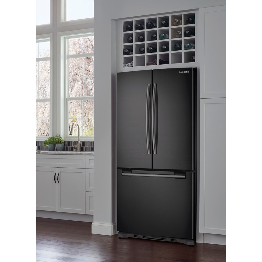Samsung 19.43-cu ft French Door Refrigerator with Ice Maker (Black) at ...