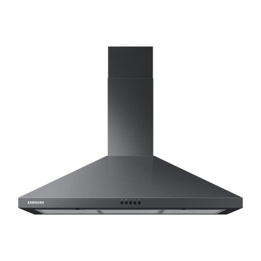 Samsung Convertible Fingerprint Resistant Black Stainless Steel Wall-Mounted Range Hood (Common: 36 Inch; Actual: 36-in)