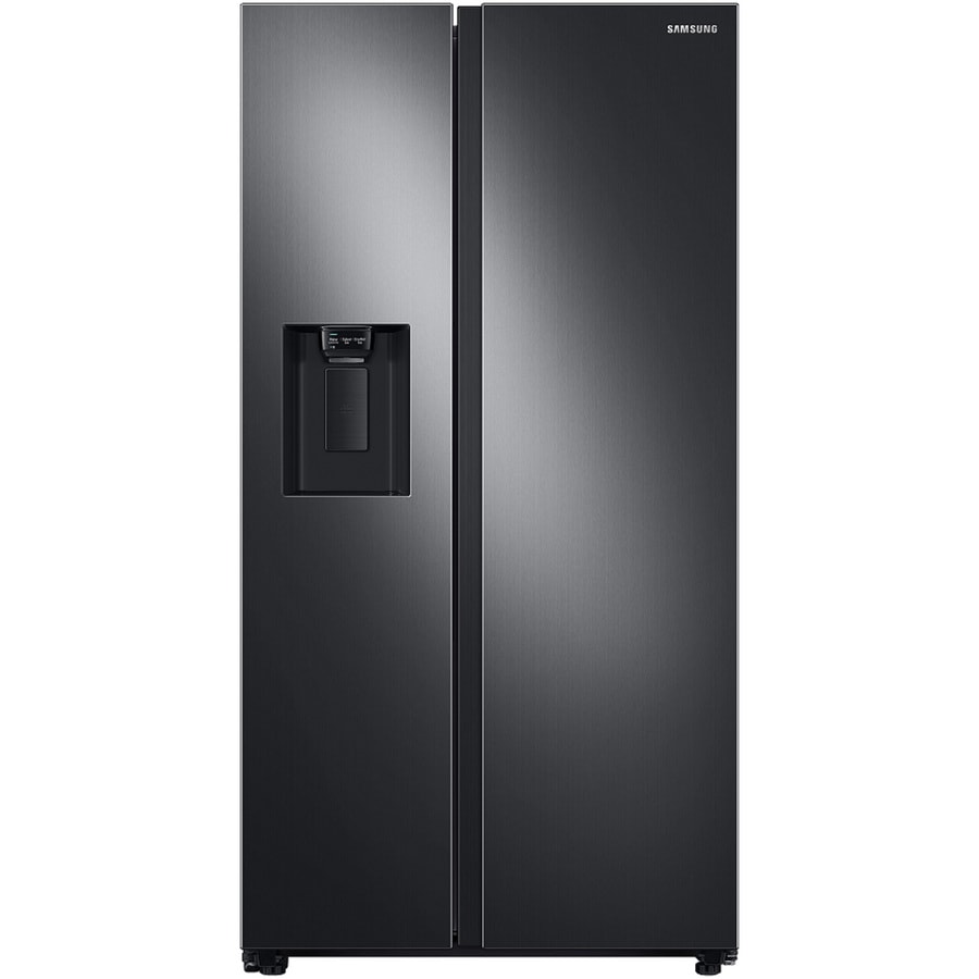 Black stainless steel Side-by-Side Refrigerators at Lowes.com Black Stainless Steel Fridge Lowes