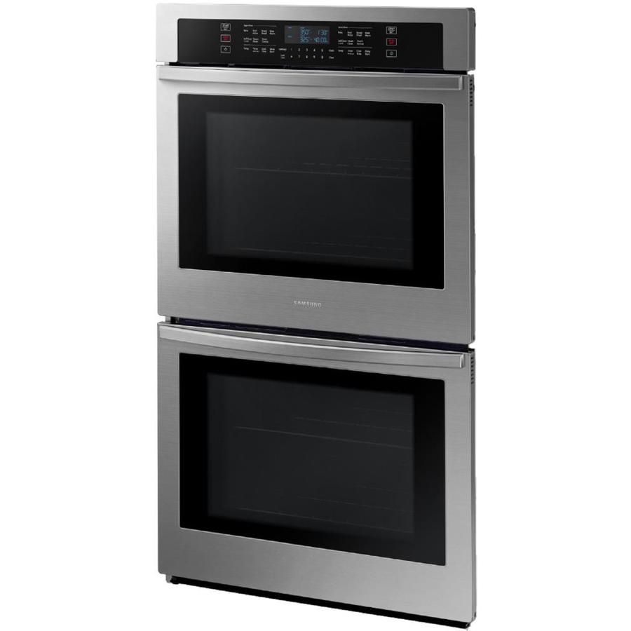 Samsung 30-in Self-Cleaning Double Electric Wall Oven (Stainless Steel ...