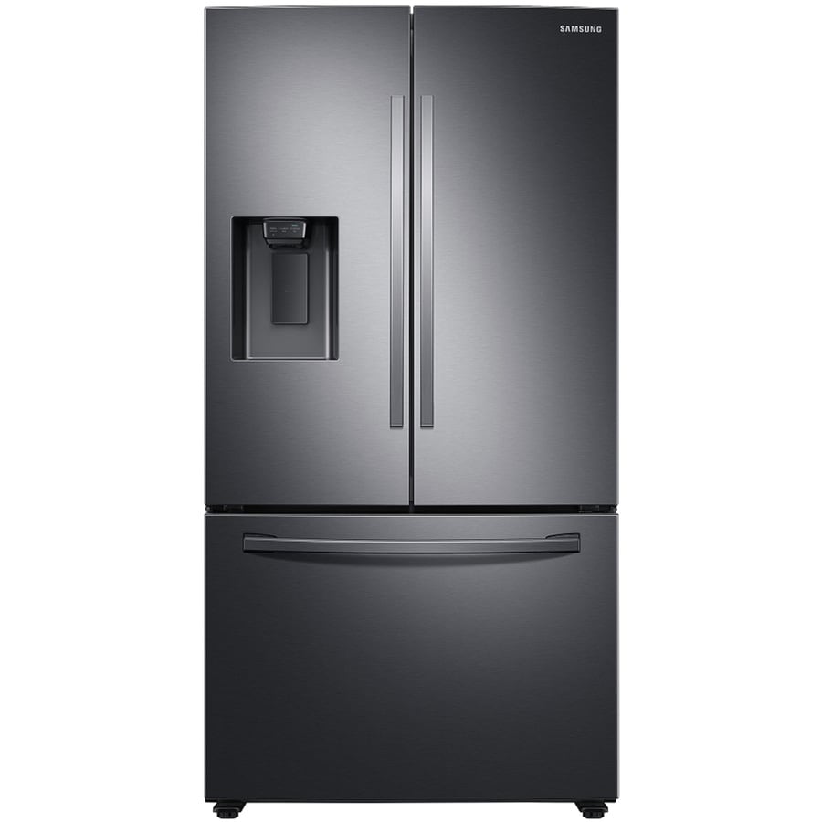 Black stainless steel French Door Refrigerators at Lowes.com Lowes Black Stainless Steel Refrigerator